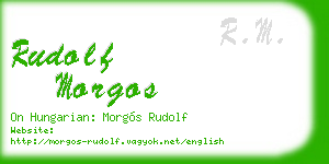 rudolf morgos business card